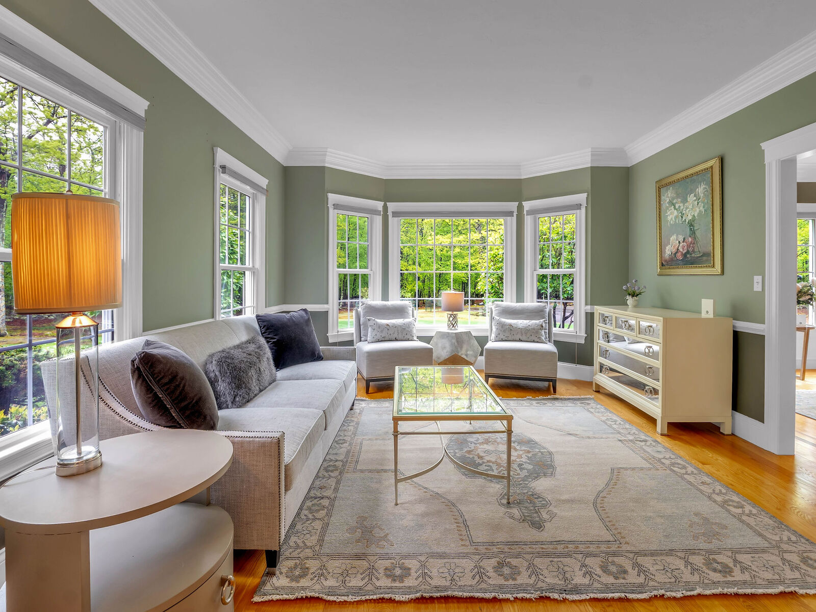 Luxury living room staged for sale
